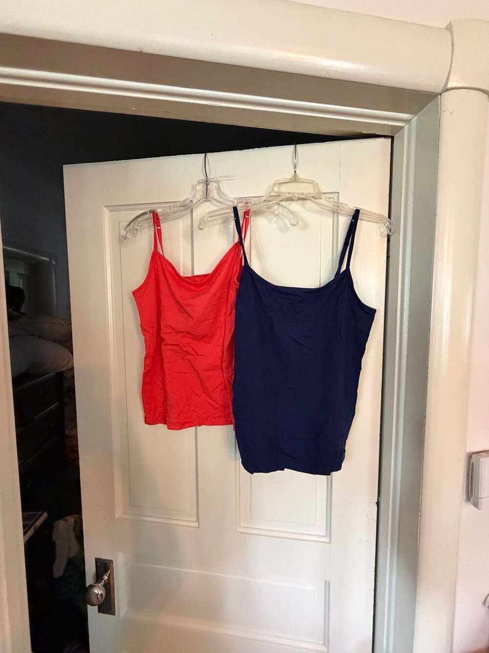 Cabela's Women's Basic Spaghetti Strap Camisole Tank Tops (2-Pack, Red and Navy,